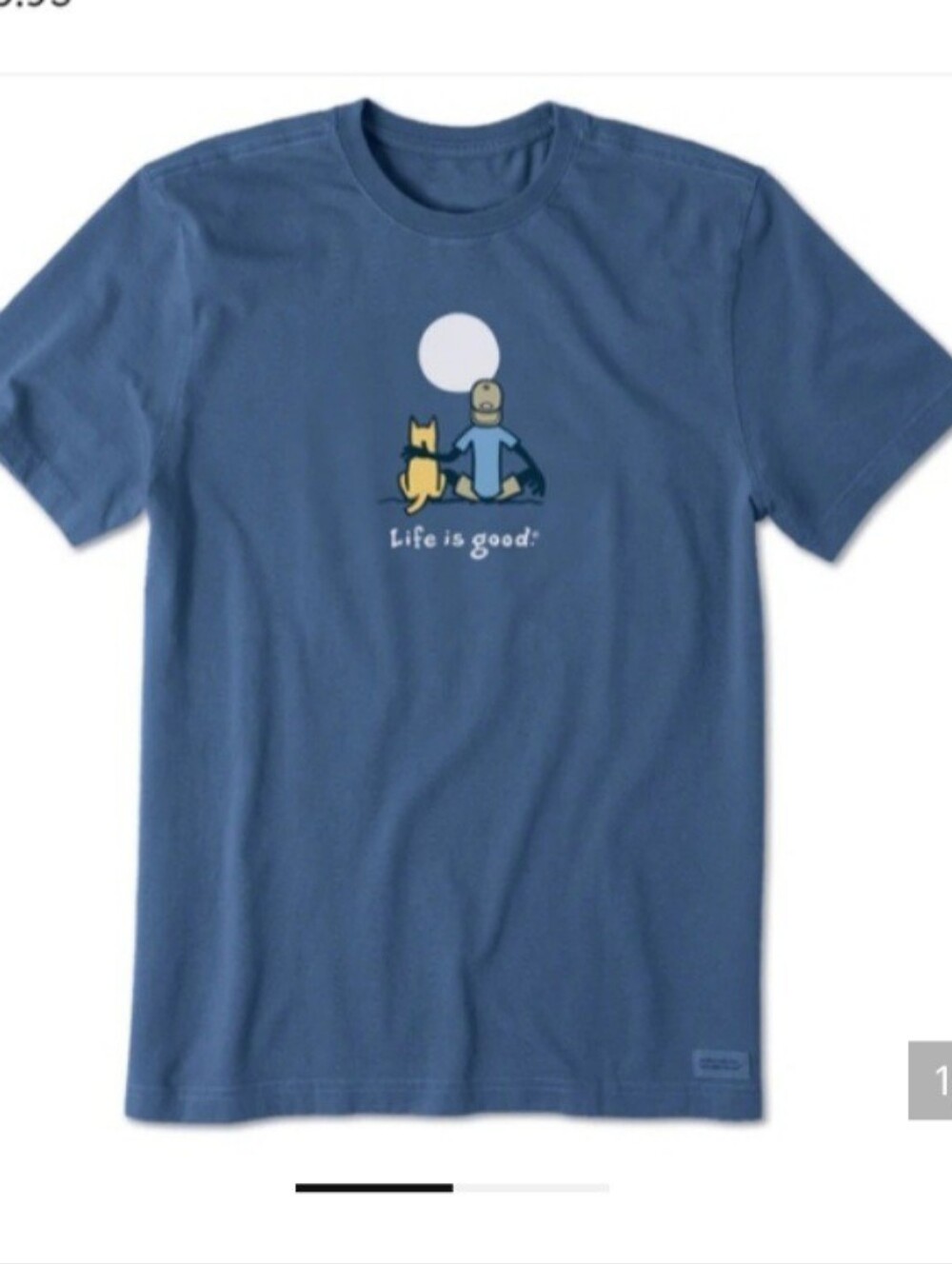 T-SHIRT/ MENS -  "LIFE IS GOOD" Size Large,,,Navy Blue